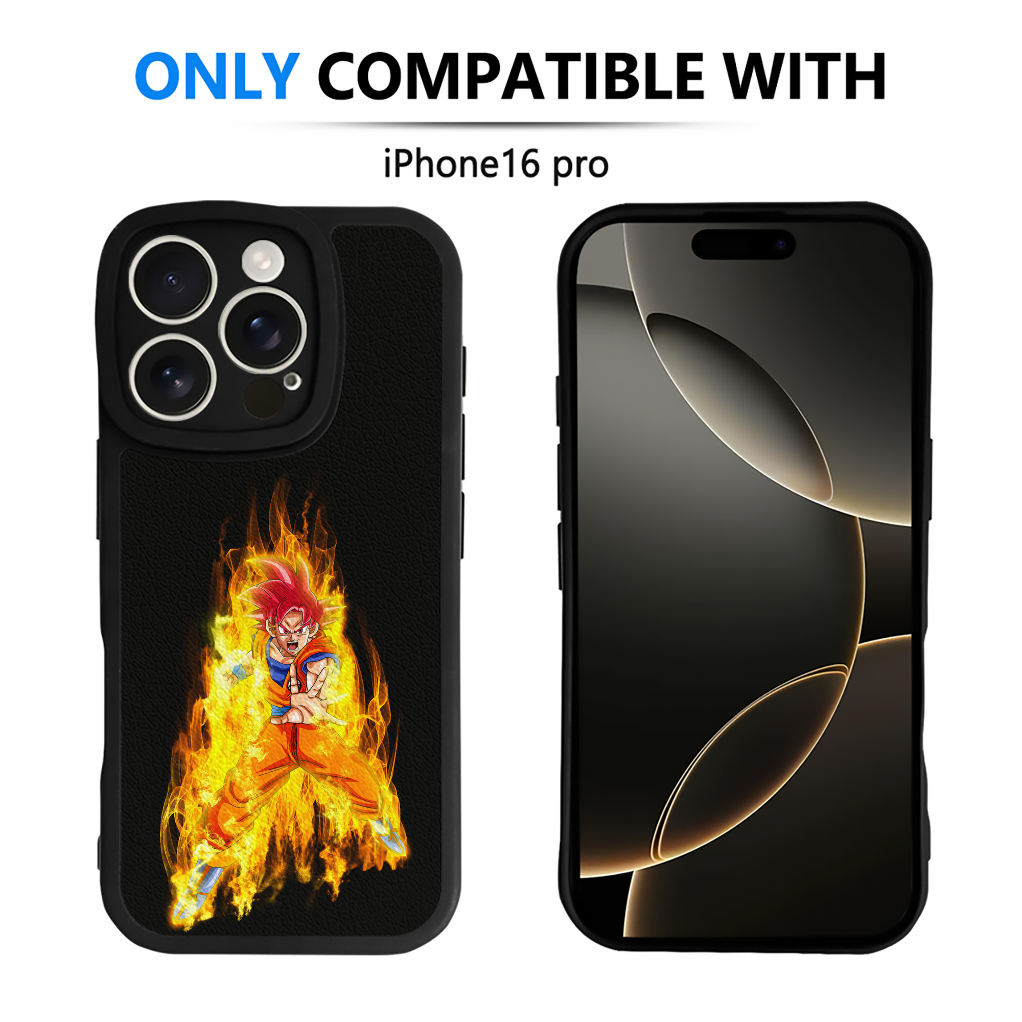 （画像用） ドラゴンボール 孫悟空（そん ごくう）Son Goku カカロット DRAGON BALL Kakarotto 【iPhone 16シリーズ対応】シリコンスマホケース（レザー調） 材質：シリコン